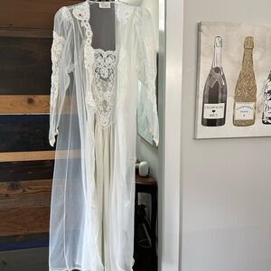 Victoria's Secret Sheer White Lace Robe